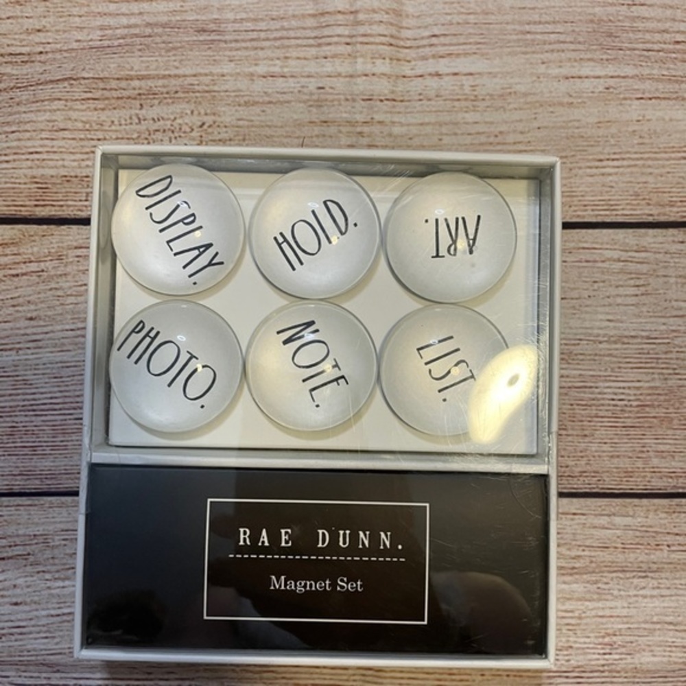 Rae Dunn 6 Glass Dome Magnet set